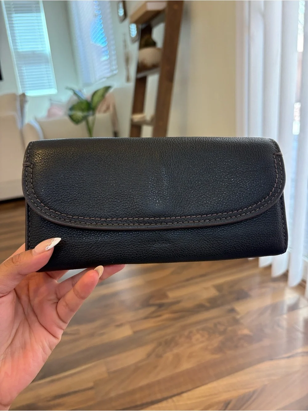 Fossil Cleo‎ Flap Clutch Leather wallet Black